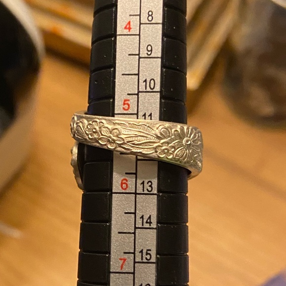 Vintage Alvin Sterling 1932 Bridal Bouquet Rose Silverware Ring - Picture 6 of 8